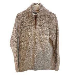 Grizzly Sherpa small 3/4 zip brown tan pockets